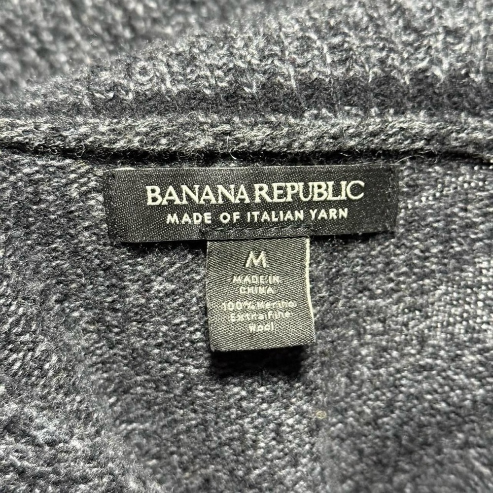 Banana Republic Lambswool Cowl Neck Sweater Gray Medium Cozy Knit - Picture 5 of 5